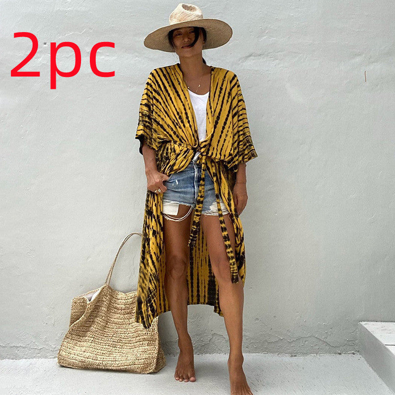 DMT | Glamouröse Sonnenschutz Resort Strandkleid Cover Up