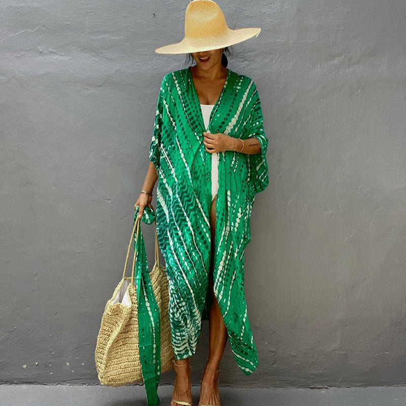 DMT | Glamouröse Sonnenschutz Resort Strandkleid Cover Up