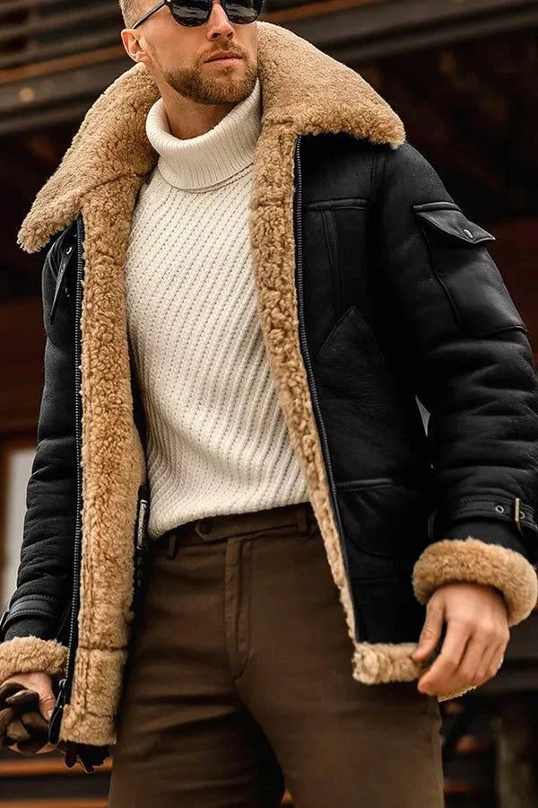 DMT | Camel Stilvolle Fliegende Lederjacke Für Männer