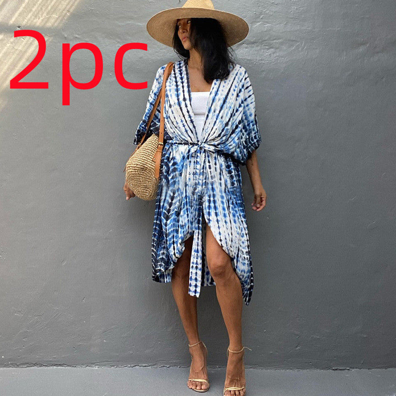 DMT | Glamouröse Sonnenschutz Resort Strandkleid Cover Up