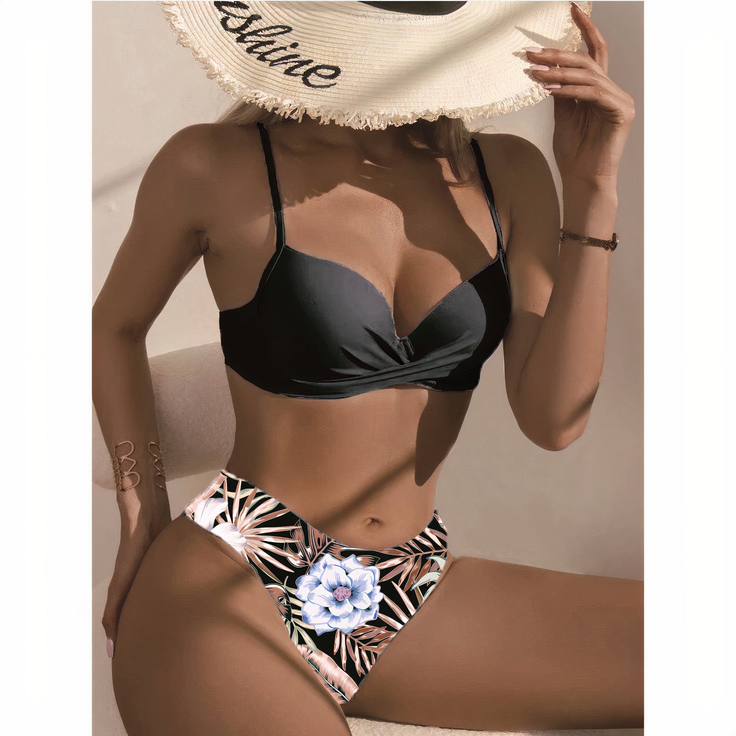 DMT | in-1-Bikini-Set mit Blumenmuster (Bestseller)