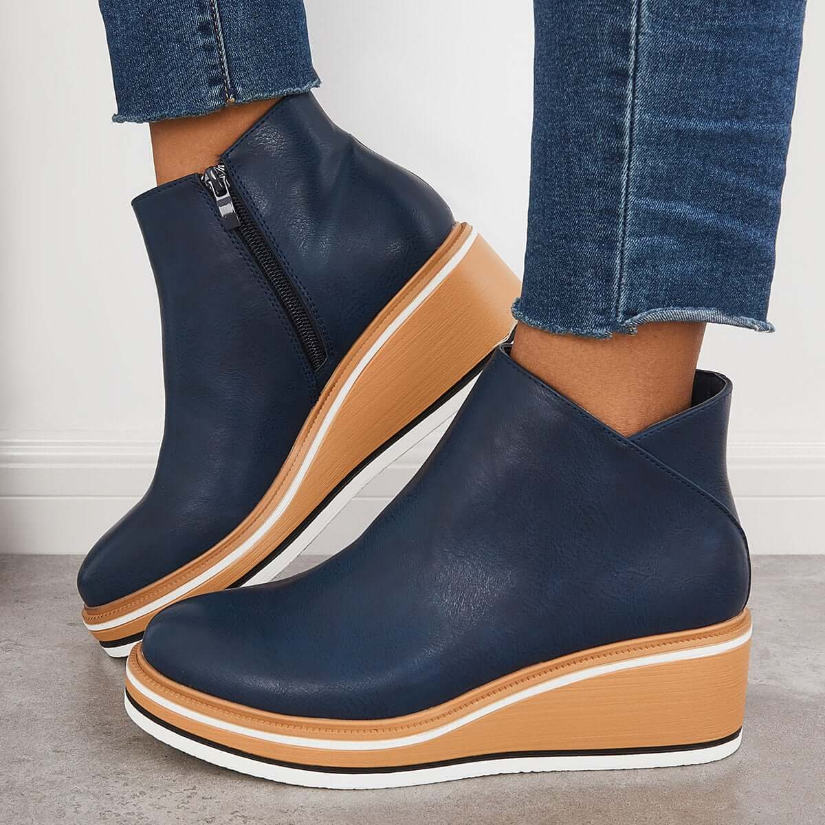 DMT | Stilvolle Stiefeletten mit Zipper und Plateau