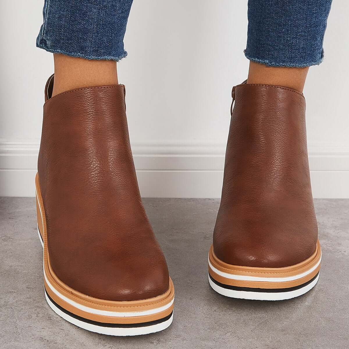 DMT | Stilvolle Stiefeletten mit Zipper und Plateau