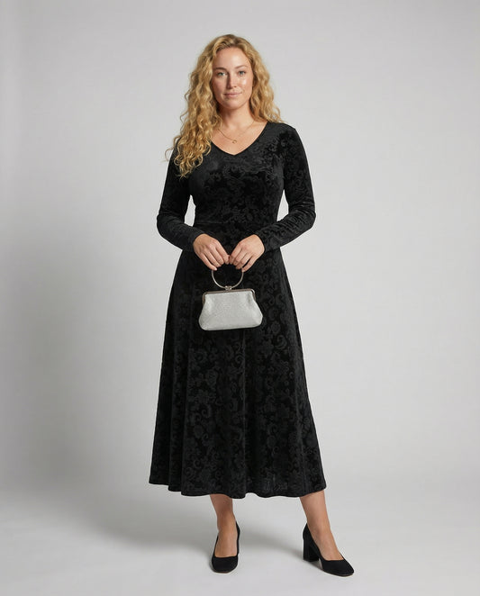 Figurschmeichelndes Ausgestelltes Kleid