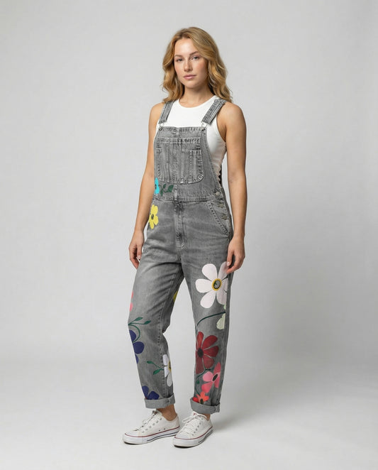 Ärmelloser Denim-Overall Damen