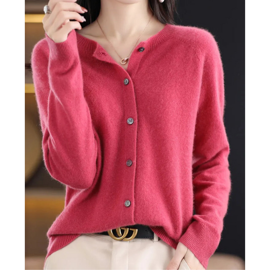 DMT | Damen Rundhals Cardigan Pullover
