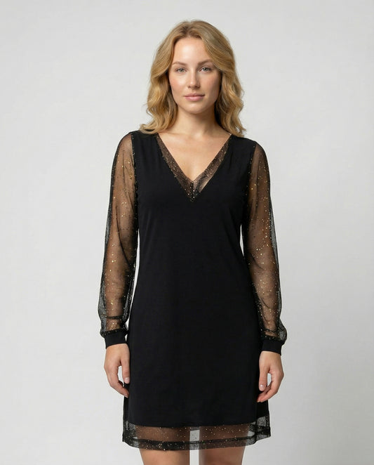 Elegantes V-Ausschnitt Abendkleid