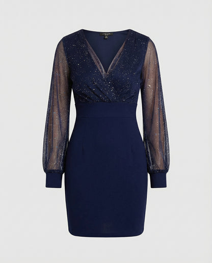 Elegantes Pailletten Partykleid Damen