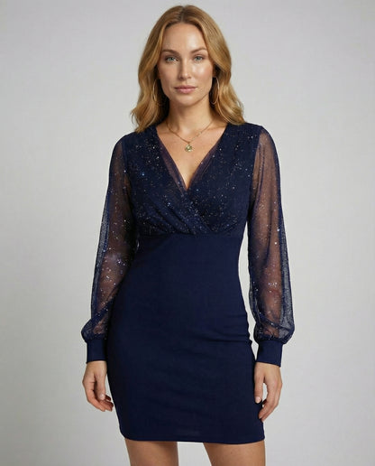 Elegantes Pailletten Partykleid Damen