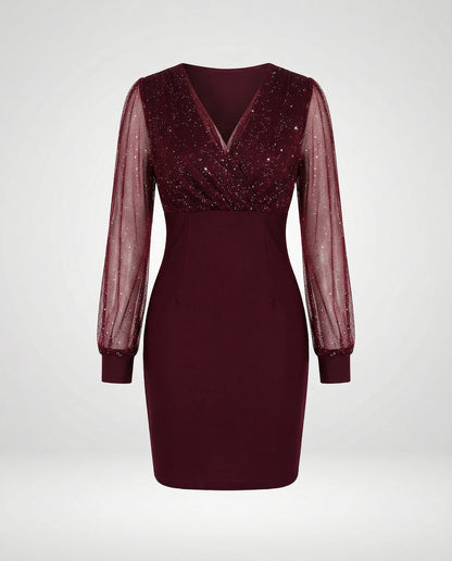 Elegantes Pailletten Partykleid Damen