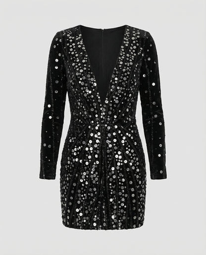 Golden Paillettenkleid Damen