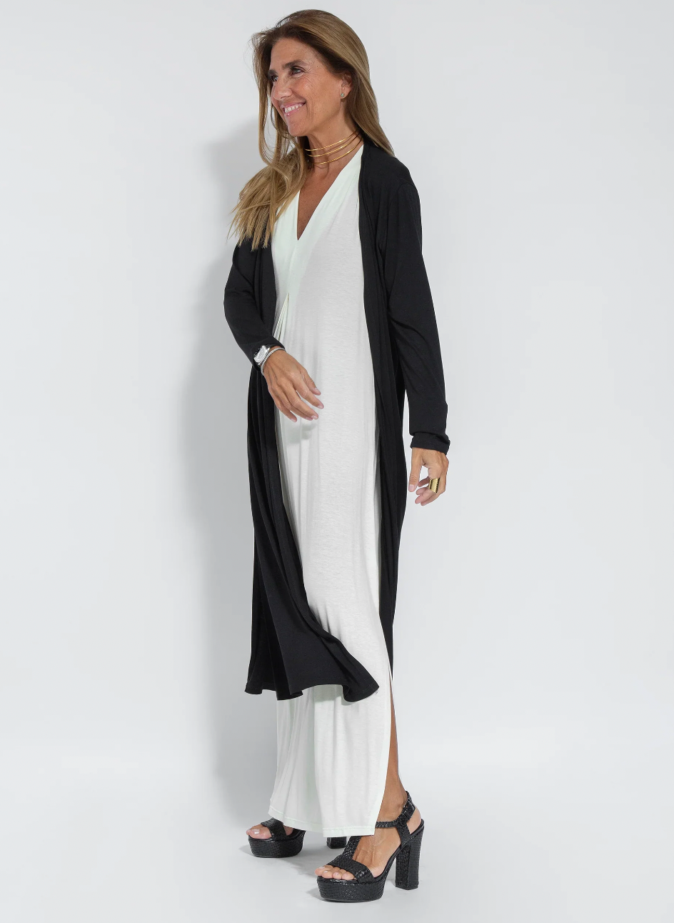 DMT | Set aus langem schlankmachenden Kleid und Weste