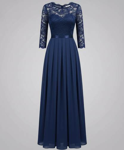 Elegantes Spitzen Brautjungfernkleid