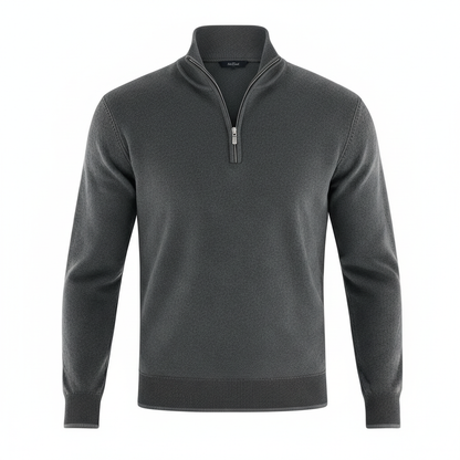 Eleganter Merino Komfort Pullover Damen Reißverschluss Moderne Strickware