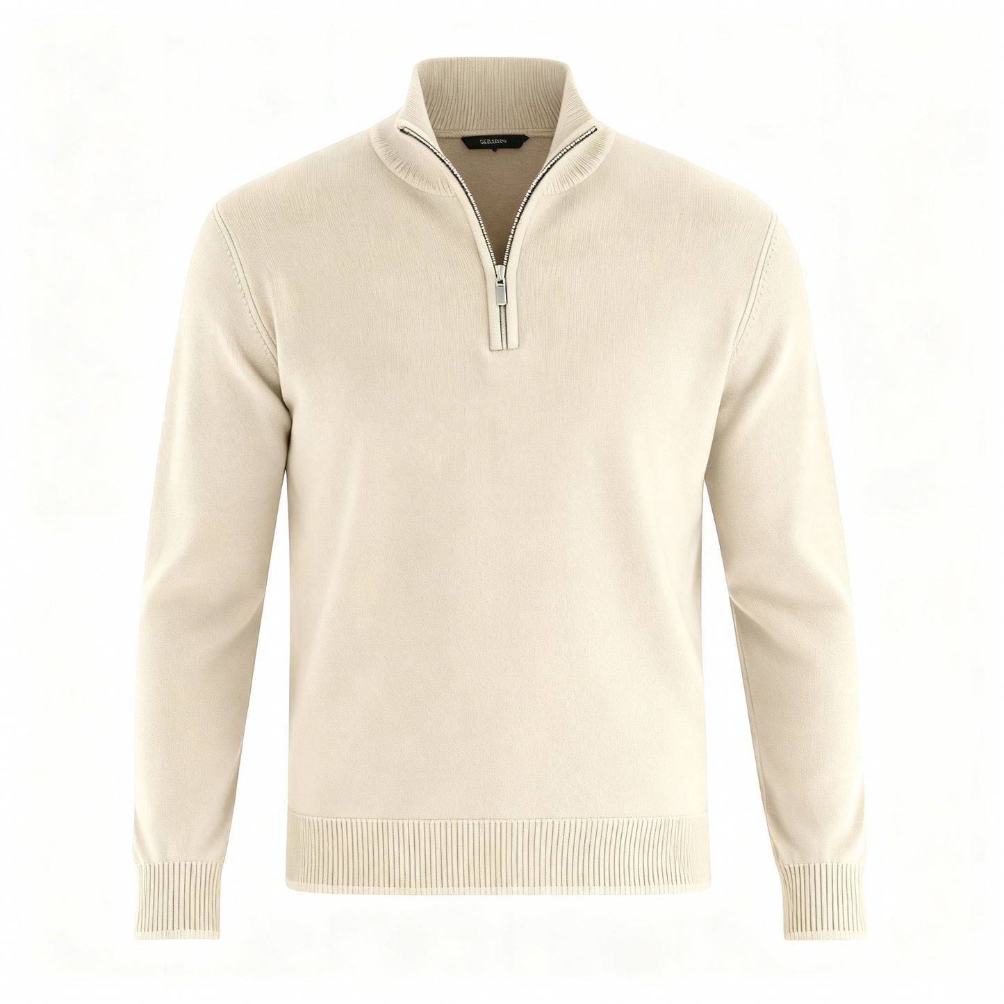 Eleganter Merino Komfort Pullover Damen Reißverschluss Moderne Strickware