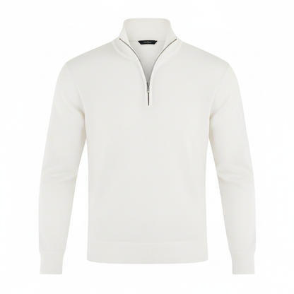 Eleganter Merino Komfort Pullover Damen Reißverschluss Moderne Strickware