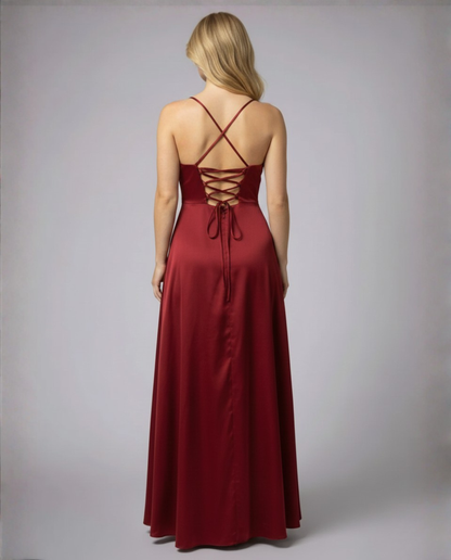 Elegantes Seiden Maxikleid Damen