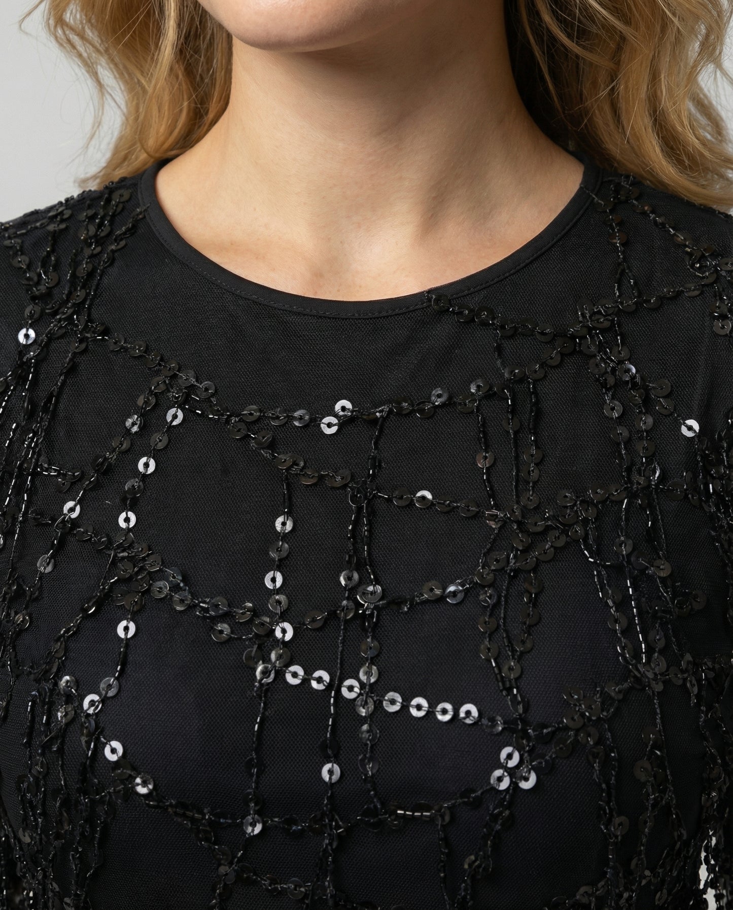 Elegantes Fransen Paillettenkleid Damen