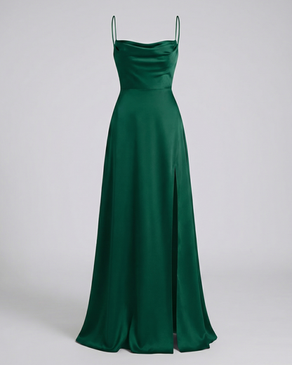 Elegantes Seiden Maxikleid Damen