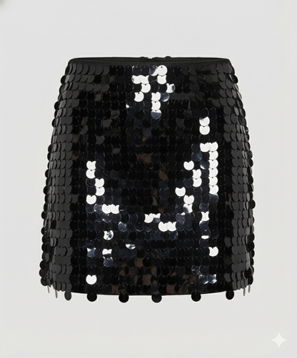 Eleganter Pailletten Rock Damen