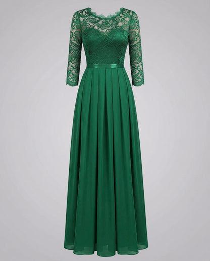 Elegantes Spitzen Brautjungfernkleid