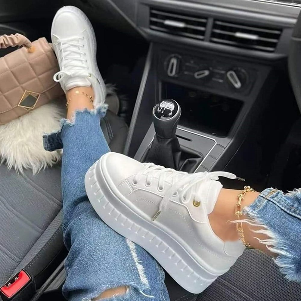 DMT | bequeme Schnürschuhe mit dicker Sohle für Damen