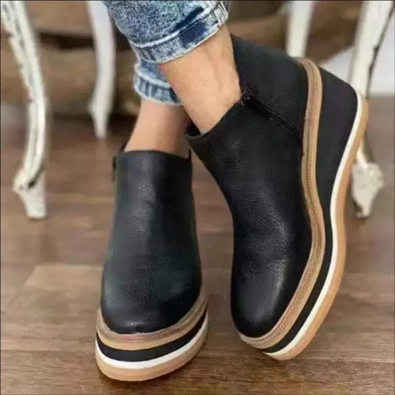 DMT | Stilvolle Stiefeletten mit Zipper und Plateau