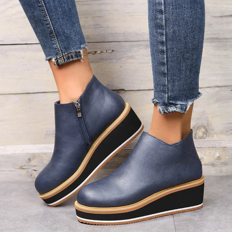 DMT | Stilvolle Stiefeletten mit Zipper und Plateau