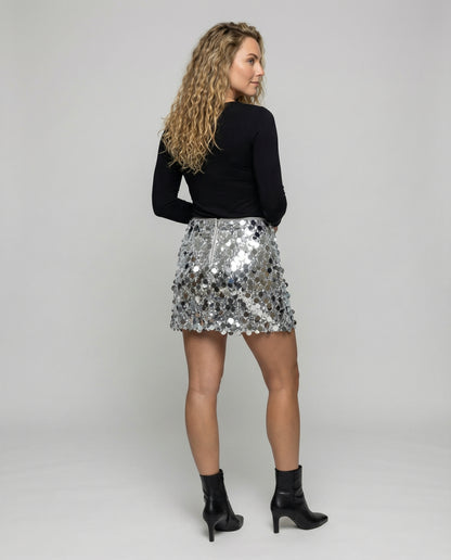 Eleganter Pailletten Minirock