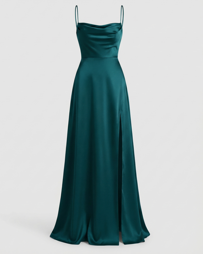 Elegantes Seiden Maxikleid Damen