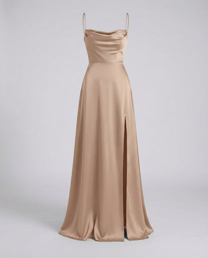 Elegantes Seiden Maxikleid Damen