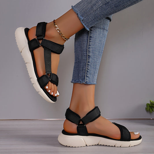 Damen Sandalen: Farbblock, Rutschfest, Elegant, Leicht, Outdoor, Sommer