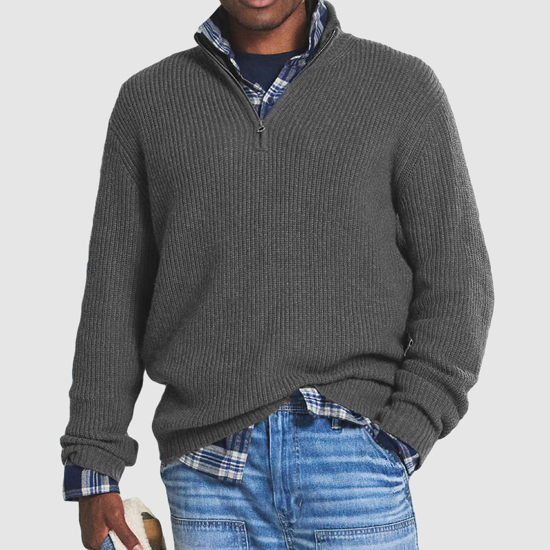 DMT | Pullover Business Casual mit Reißverschluss