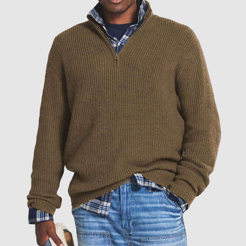 DMT | Pullover Business Casual mit Reißverschluss
