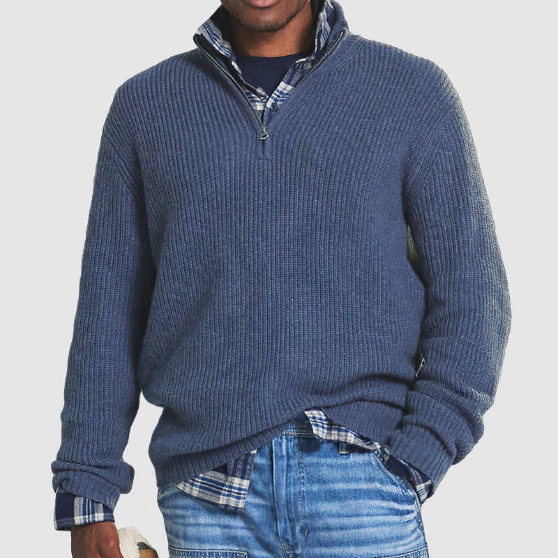 DMT | Pullover Business Casual mit Reißverschluss