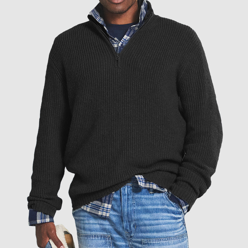 DMT | Pullover Business Casual mit Reißverschluss